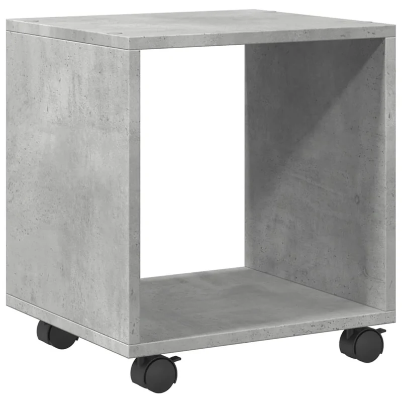 Table d'appoint sur roulettes 37 x 33 x 42,5 cm bois d’ingénierie gris DEC031388