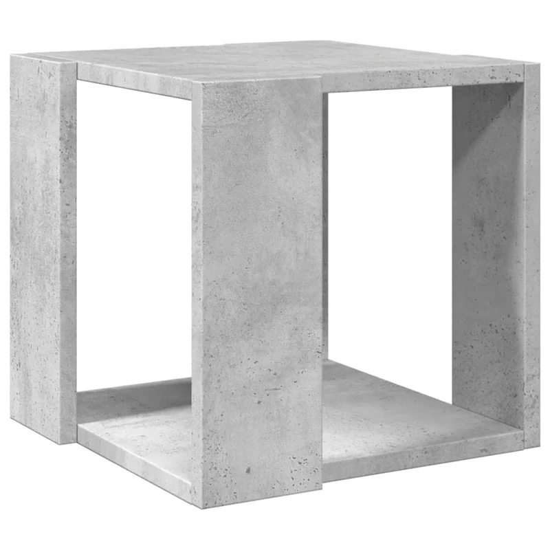 Table d'appoint design moderne et contemporaine 32 x 32 x 30 cm bois d'ingénierie gris DEC039276