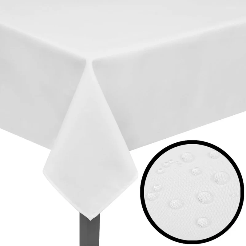 5 Nappes de table Blanc 170 x 130 cm DEC022301