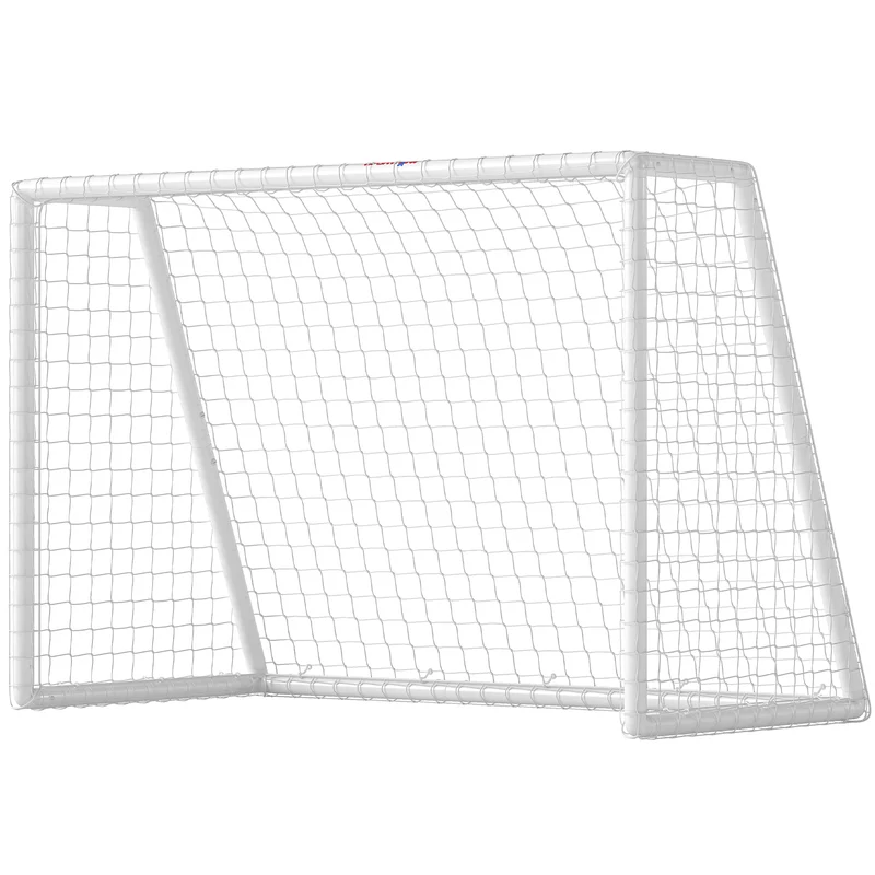 But de football pliable d'entraînement 180 x 92 x 124 cm montage rapide stable extérieur style contemporain en PVC blanc 21_0006630