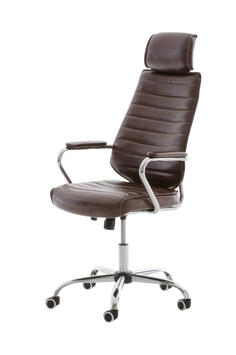 Fauteuil de bureau à roulettes en synthétique bordeaux hauteur réglable BUR10005