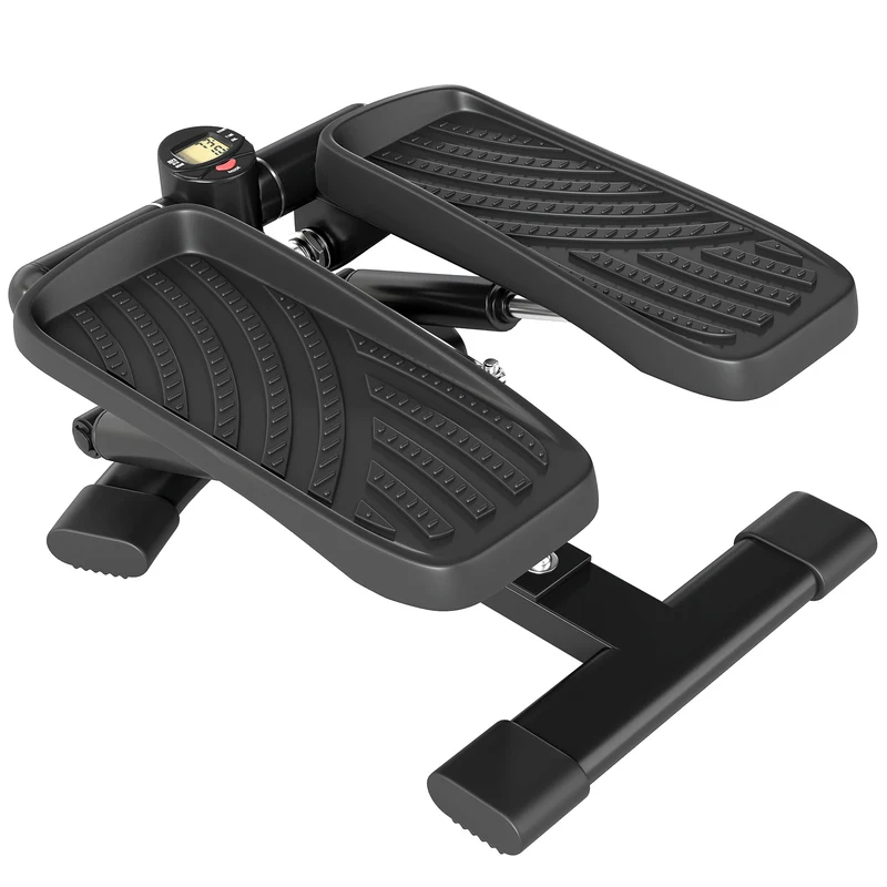 Mini stepper 2 en 1 torsion et montée compacte 42 x 34 x 22 cm tonification jambes taille moderne écran lcd en abs noir 21_0006733