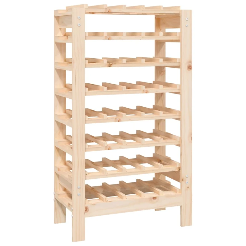 Casier range bouteilles étagère de rangement jusqu'à 40 bouteilles de vin 61,5 x 30 x 107,5 cm en bois de pin DEC024356