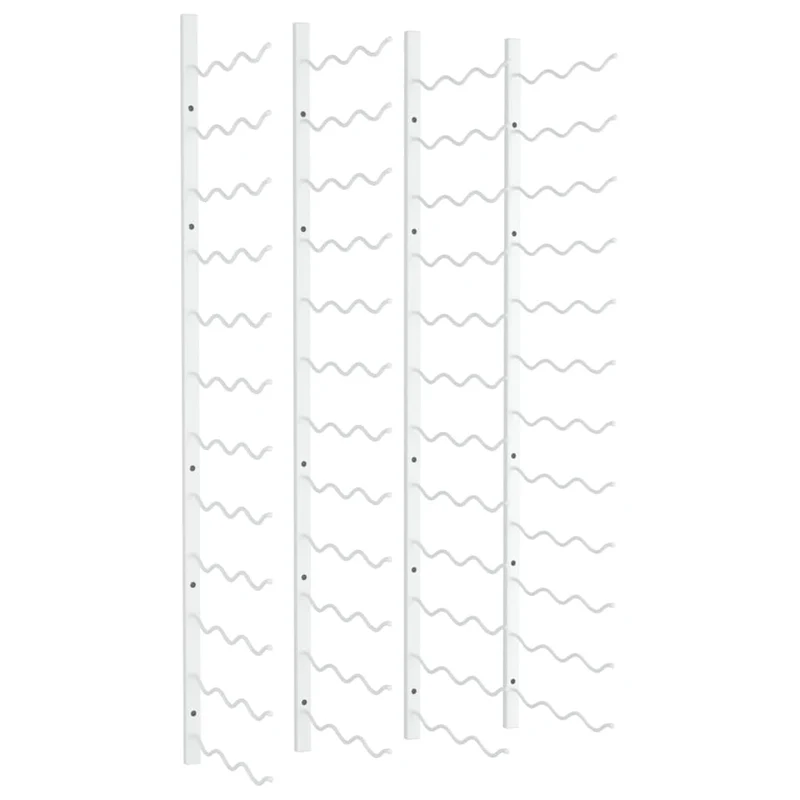 Lot de 2 casiers range bouteilles étagère de rangement vin mural pour 36 bouteilles en fer blanc DEC024379