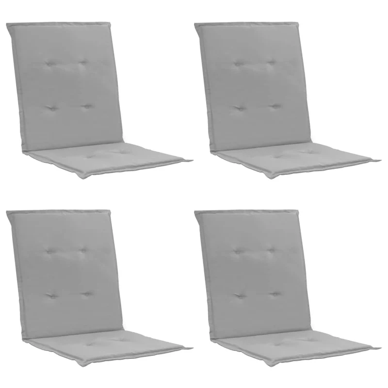 lot de 4 coussins de chaise de jardin 100% polyester imperméable gris 100 x 50 x 3 cm DEC021679