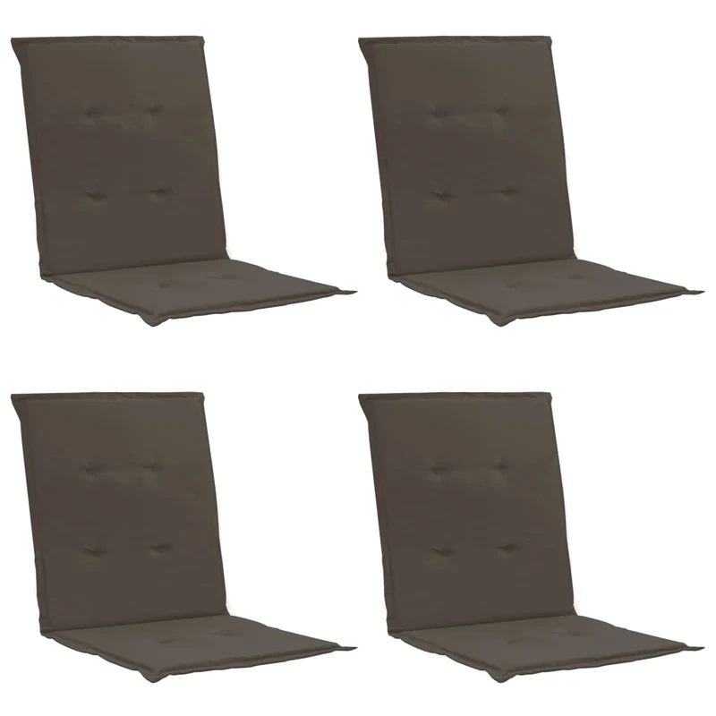 lot de 4 coussins de chaise de jardin 100% polyester imperméable anthracite 100x50x3 cm DEC021677