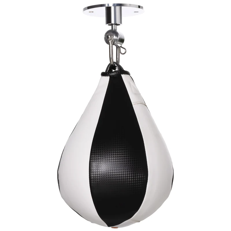 Poire de vitesse boxe pivotante 360° montage mural plafonnier 18 x 22 x 22 cm fixation robuste industriel en acier noir 21_0006856