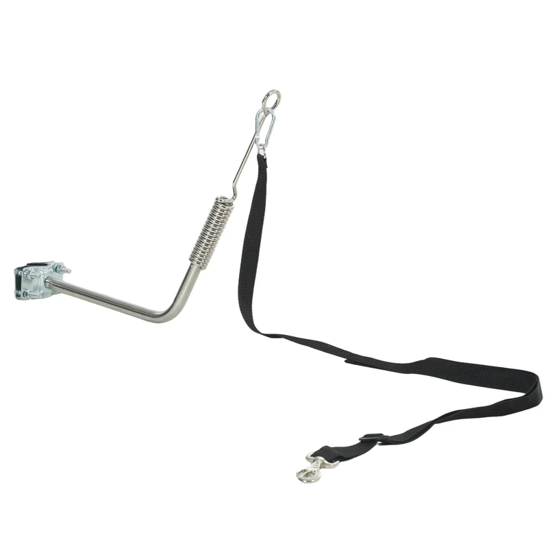 Laisse vélo mains libres pour chien 180 x 1,8 x 1,8 cm amortisseur fixation rapide moderne en acier inoxydable argent 21_0007263