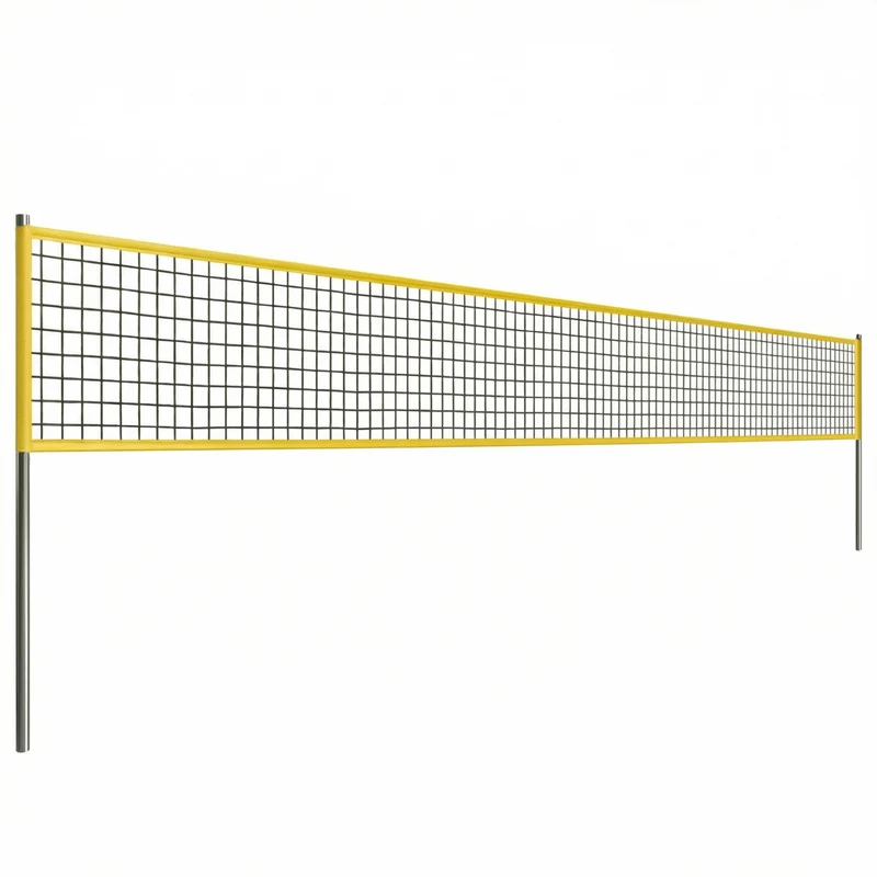 Ensemble de volley et badminton extérieur 950 x 100 x 248 cm hauteur réglable installation rapide tendance en acier noir 21_0006674