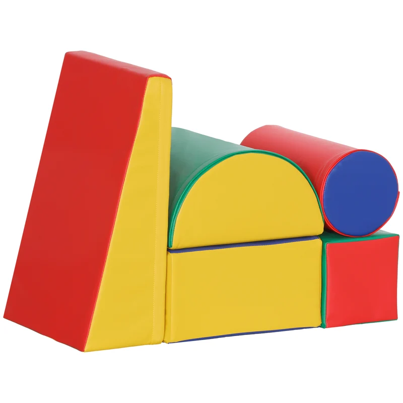 Module motricité bébé parcours d'éveil 40,6 x 40,6 x 20,3 cm douce lavable jeu équilibre scandinave épuré en epe rouge 21_0000714