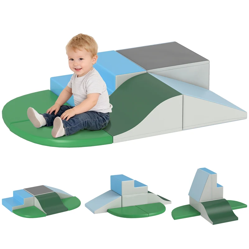 Parcours motricité bébé modulable aire de jeu 150 x 100 x 24 cm stimule coordination motricité contemporain en epe vert 21_0000726