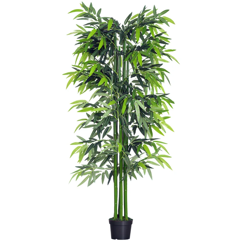 Bambou artificiel décoratif salon 180 x 18 x 14 cm feuillage très dense sans entretien contemporain tendance en pe vert 21_0003927