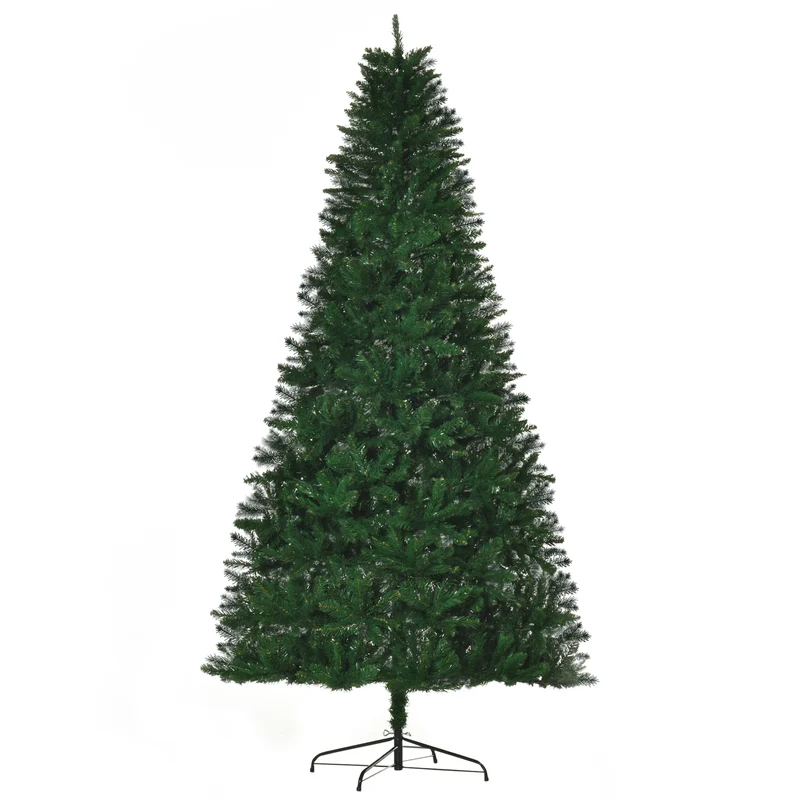 Sapin de noël artificiel grand réalisme 240 x 120 x 60 cm 1499 branches montage rapide classique décoratif en PVC vert 21_0001232