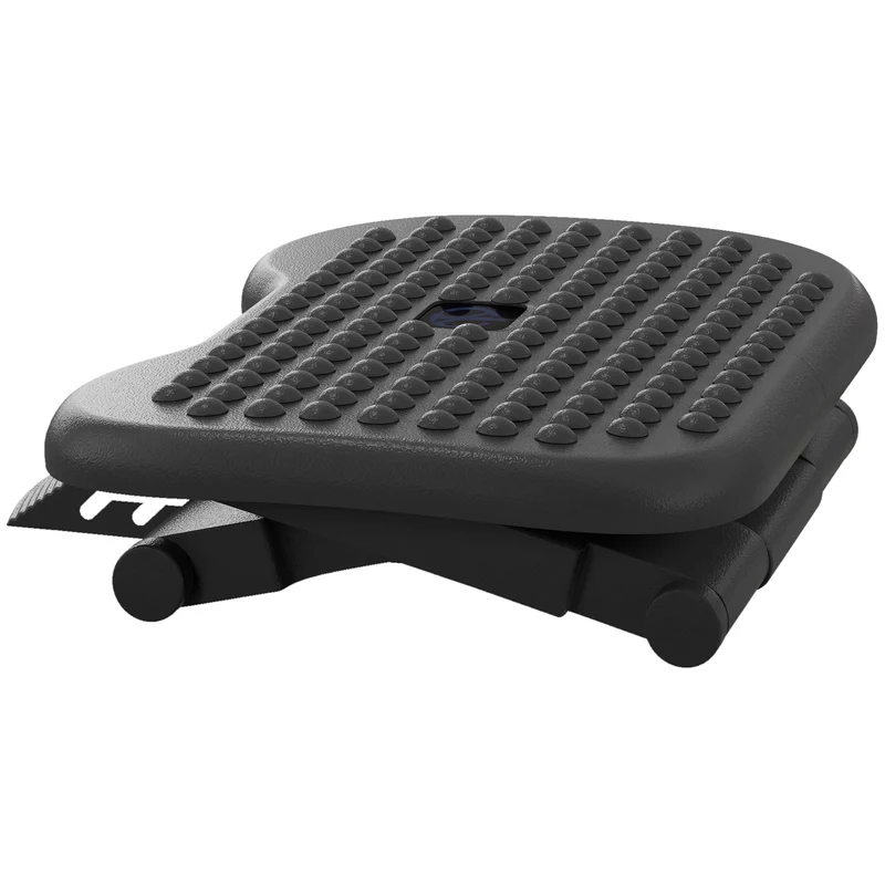 Repose-pieds ergonomique bureau réglable 46 x 35 x 17 cm soulage jambes atténue mal de dos moderne épuré en hips noir 21_0006356