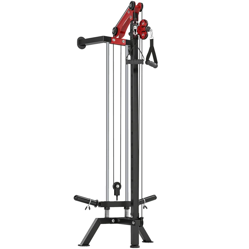Station de musculation murale 85 x 68 x 210 cm réglable 16 positions compact polyvalent robuste industriel en acier noir 21_0006901