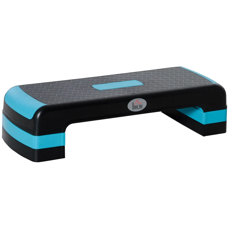 Marche d'aérobic réglable 78 x 28 x 20 cm antidérapante hauteur 3 niveaux charge 150 kg moderne minimaliste en PP noir 21_0006711