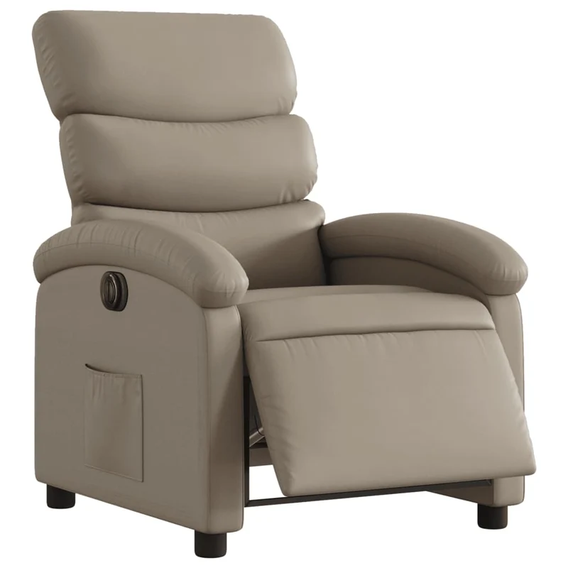 Fauteuil relax TV fonction d'inclinaison électrique très confortable en PVC couleur cappuccino DEC028246