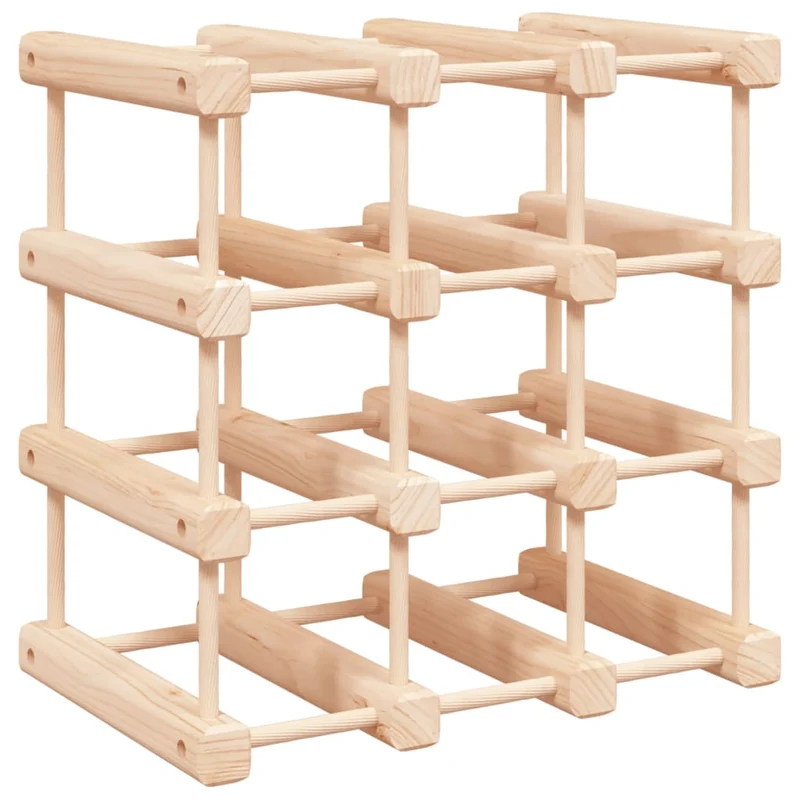 Casier range bouteilles étagère de rangement vin pour 12 bouteilles 36 x 23 x 36 cm bois de pin DEC024391