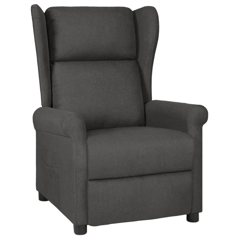 Fauteuil relax TV rembourrage confortable en tissu gris DEC027952