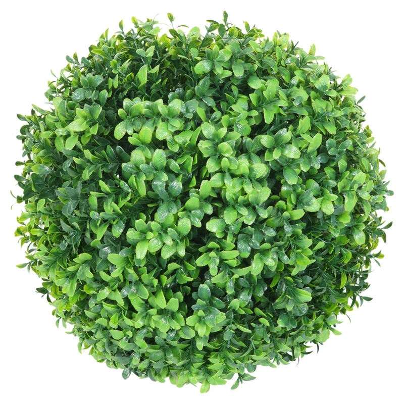 Boule de buis artificiel en forme de topiaire décoration intérieur ou extérieur diamètre 35 cm vert 04_0006011
