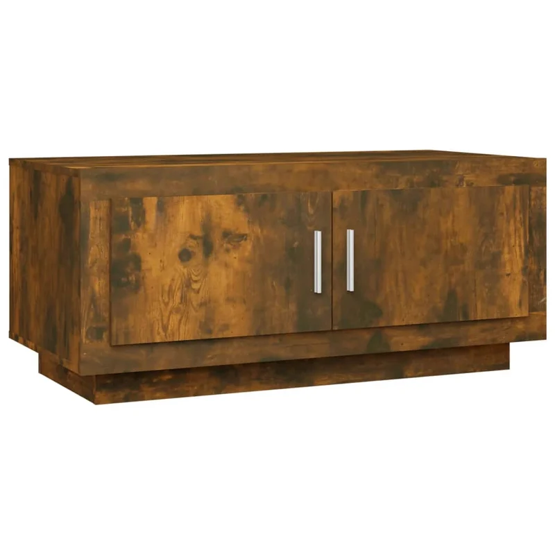 Table basse design moderne et contemporaine 102 x 50 x 45 cm bois d'ingénierie marron vieilli DEC038374
