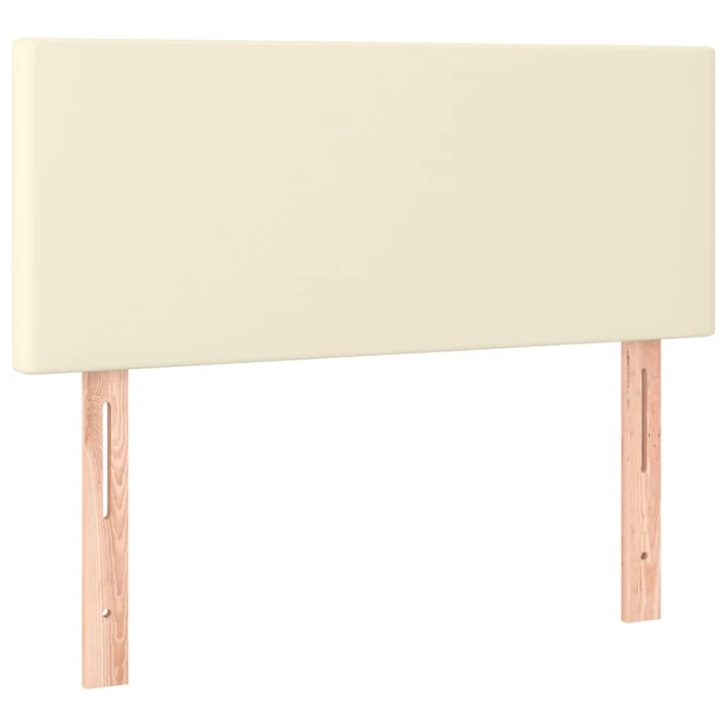 Tête de lit accessoire couchage chambre à coucher meuble 100 x 5 x 78/88 cm synthétique crème TDL0203581
