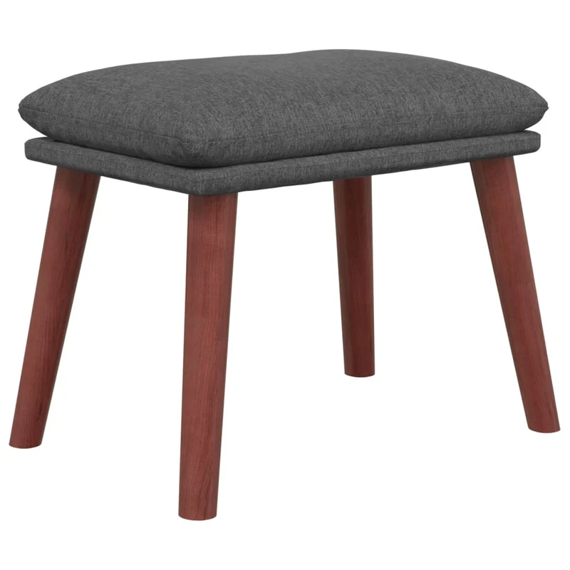 Repose-pieds tabouret 45 x 29,5 x 35 cm tissu gris DEC030281