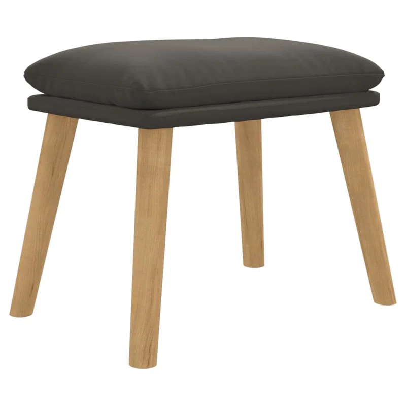 Repose-pieds tabouret 45 x 29,5 x 35 cm velours gris DEC030293