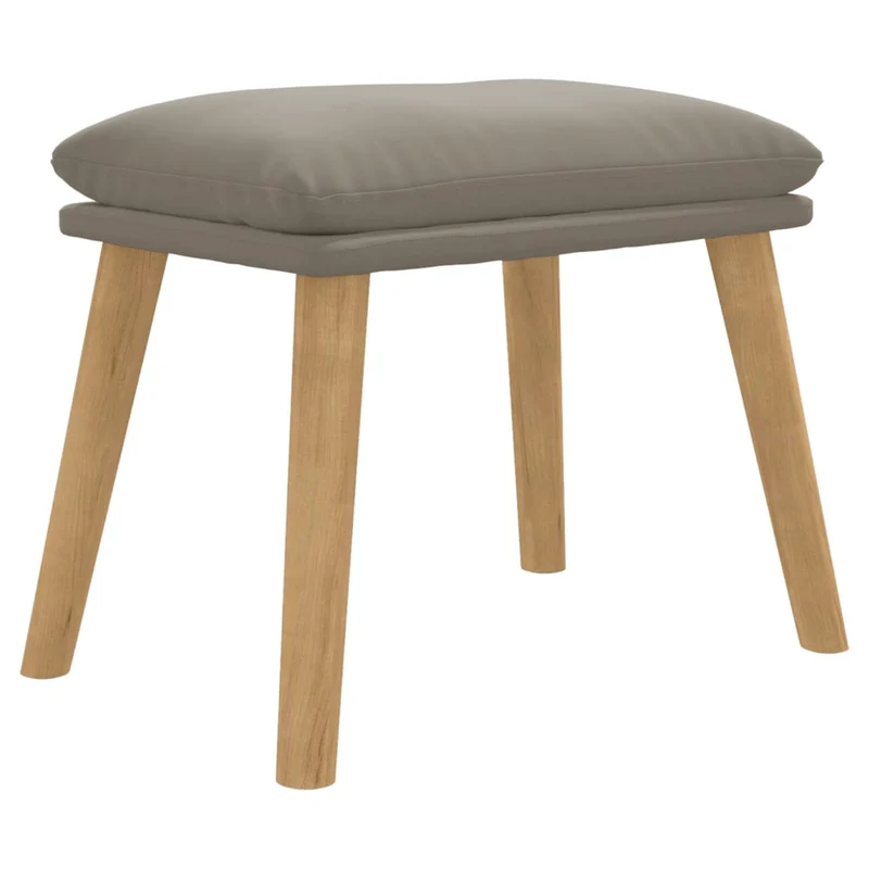 Repose-pieds tabouret 45 x 29,5 x 35 cm en velours gris DEC030217
