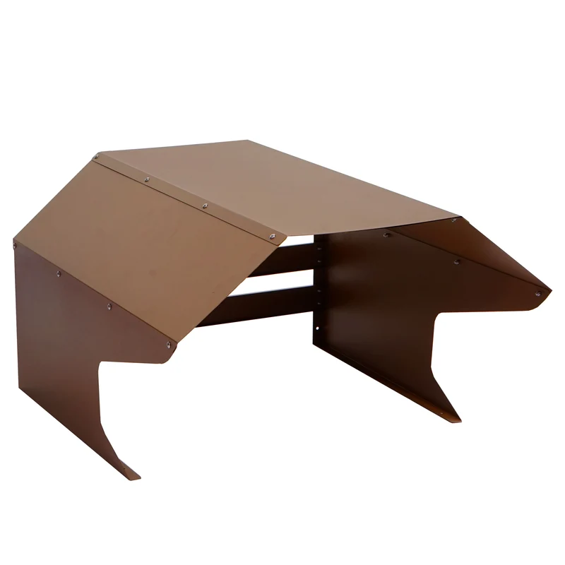 Abri de jardin pour robot tondeuse extérieur 40 x 59 x 69 cm protection intempéries design moderne en métal marron 04_0010376