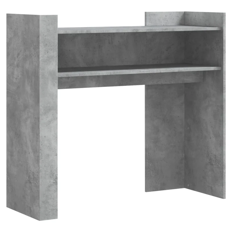 Meuble console d'entrée moderne table d'appoint avec compartiment de rangement 100 x 35 x 90 cm bois d'ingénierie gris DEC032012