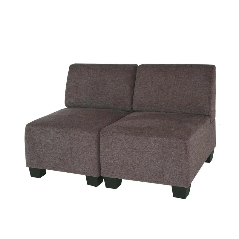 Sofa modulable design moderne lounge 114 x 72 x 76 cm assise confortable et finition élégante en polyester marron 04_0010605