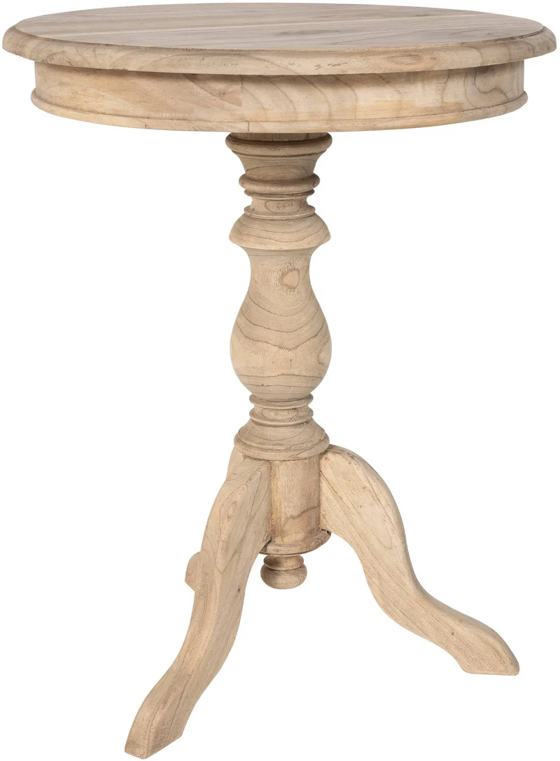 Table d’appoint ronde en bois de mindi massif 64 × 50 cm 10_0009137