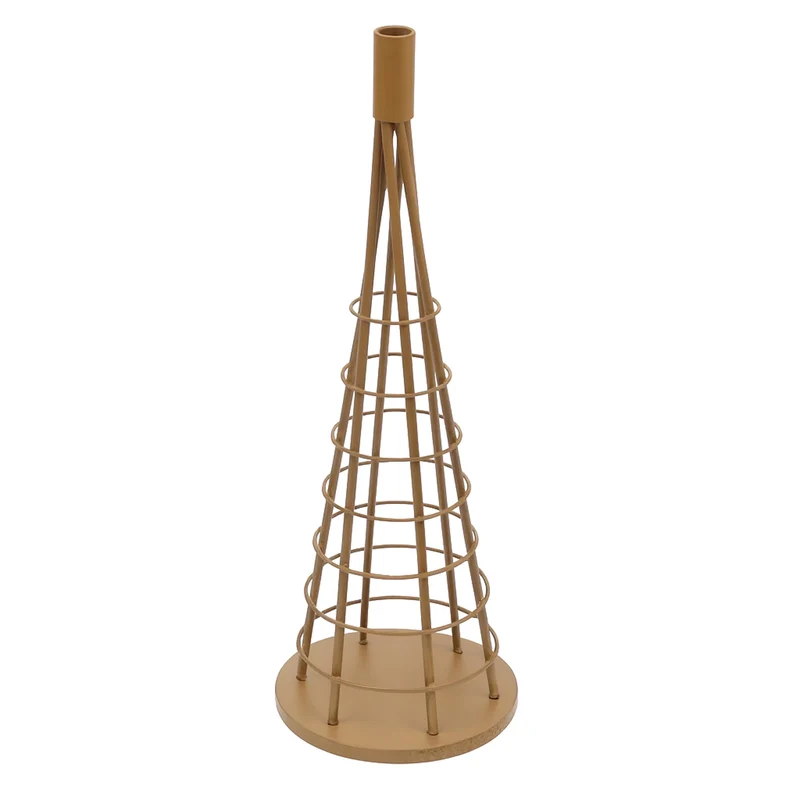 Sapin de décoration en métal doré 60 cm arbre de Noël décoratif support à décorer intérieur 04_0009017