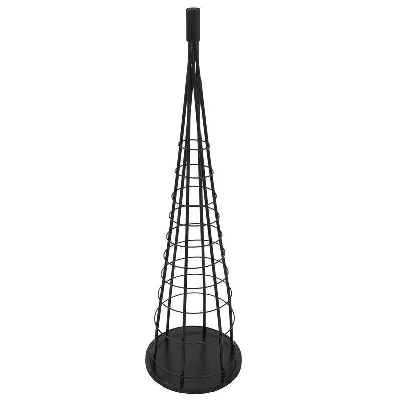 Arbre décoratif sapin de Noël décoratif en métal à personnaliser décoration intérieure 90 cm noir 04_0009008