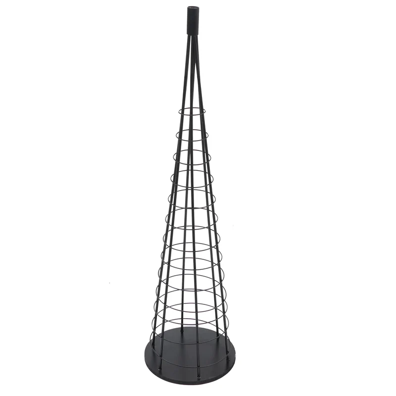 Arbre décoratif sapin de Noël décoratif en métal à personnaliser décoration intérieure 115 cm noir 04_0009004