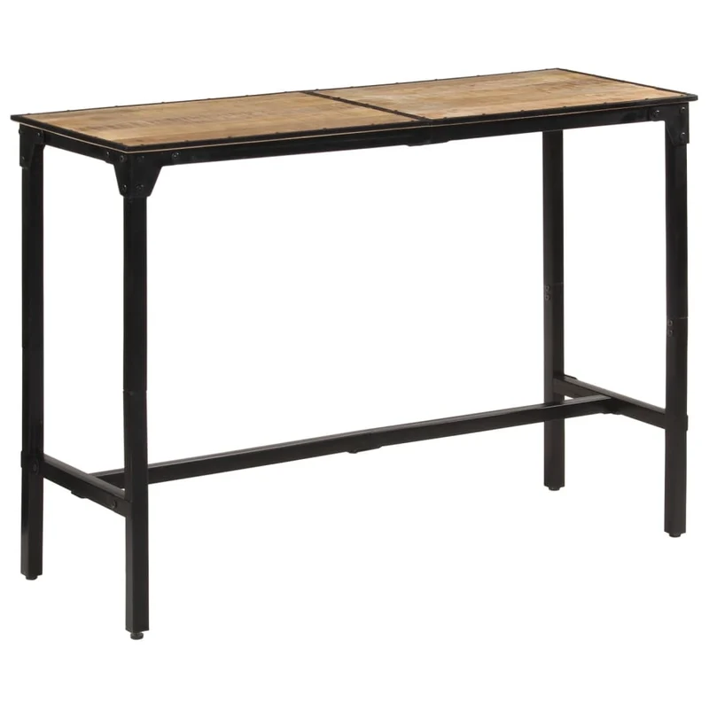 Table de bar hauteur 107 cm en bois de manguier et fer DEC029438