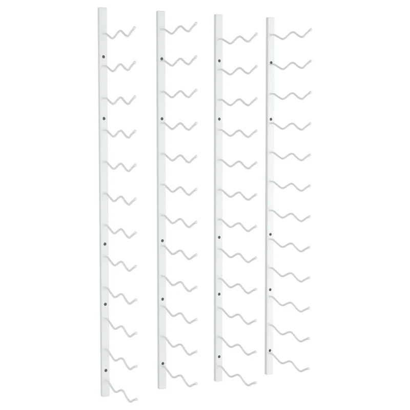 Set de 2 casiers range bouteilles étagère de rangement vin mural pour 24 bouteilles en fer blanc DEC024375