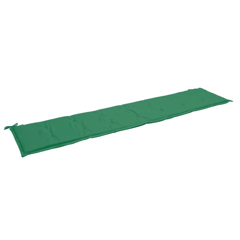 Coussin de banc de jardin résistant à l'eau 200 x 50 x 3 cm 100 % polyester vert DEC021736