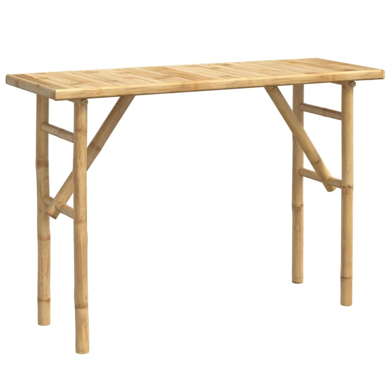 Table console d'entrée fonctionnel et stylé 115 x 39 x 75 cm en bambou DEC031330