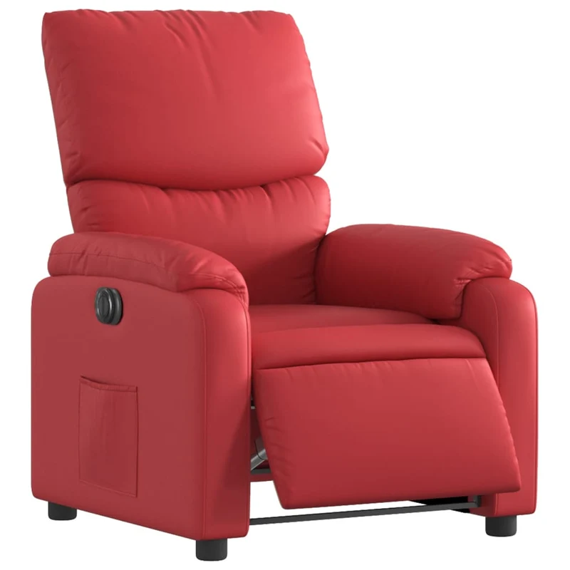 Fauteuil relax TV fonction d'inclinaison électrique très confortable en PVC rouge DEC028556