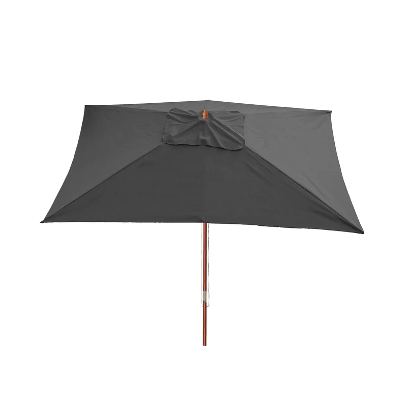 Parasol de jardin 3x4m rectangulaire polyester/bois 6kg anthracite 04_0003826