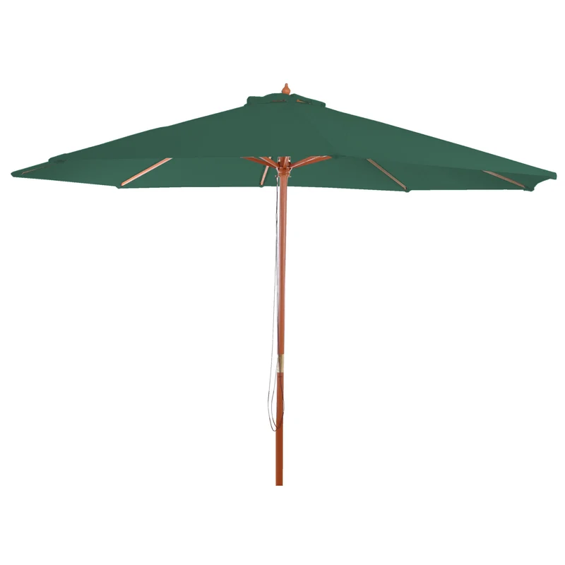 Parasol de jardin diamètre 3,5m polyester/bois 7kg couleur vert 04_0008011