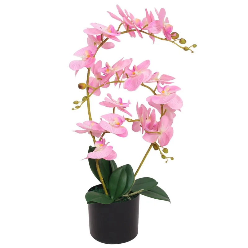 Plante artificielle avec pot orchidée 65 cm rose DEC021905
