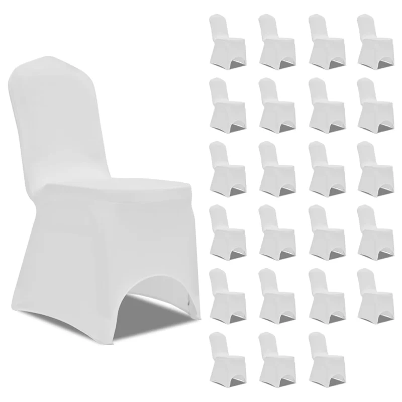 Housses élastiques de chaise Blanc 24 pièces DEC022531