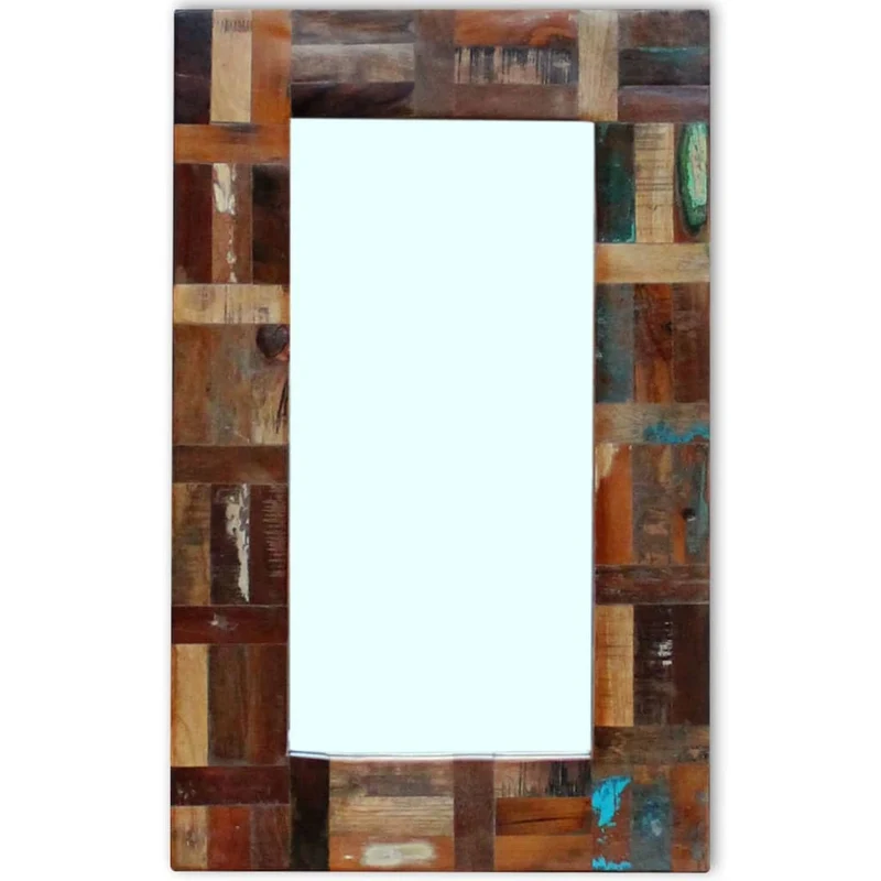 Miroir Bois de récupération massif 80 x 50 cm DEC022648