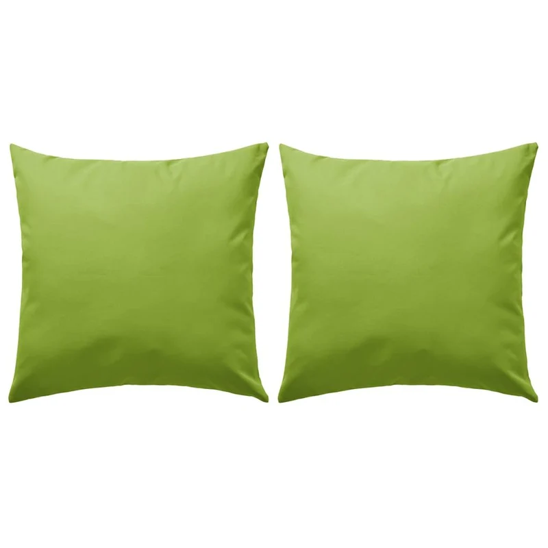 Lot de 2 coussins oreiller pour extérieur décoration jardin 45 x 45 cm vert pomme DEC020090