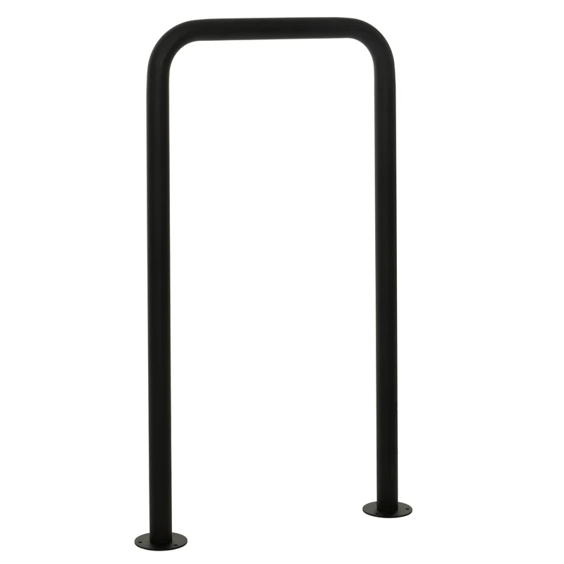Arceau de stationnement vélo 120x70 cm en acier thermolaqué anthracite support d’appui et d’attache pour 1 à 2 vélos intérieur extérieur 04_0010062