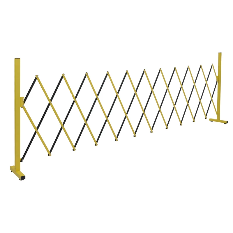 Barrière de sécurité extensible grille accordéon mobile 103 x 35-300 cm en aluminium jaune et noir 04_0008749