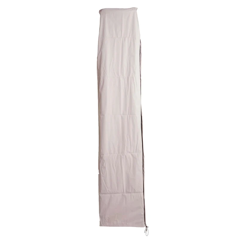 Housse de protection pour parasol rectangulaire 240 x 60 x 40 cm imperméable fermeture éclair en polyester crème 04_0010720